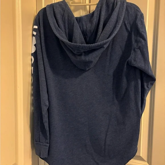 Victoria’s Secret Ladies Sweatshirt with Hood - Size M - Navy & White - - Picture 3 of 5